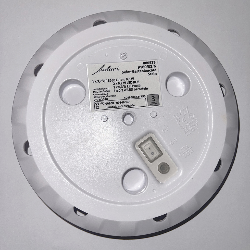 MeLiTec Unterteil mit Solarmodul "LK" Gartenleuchten ohne USB