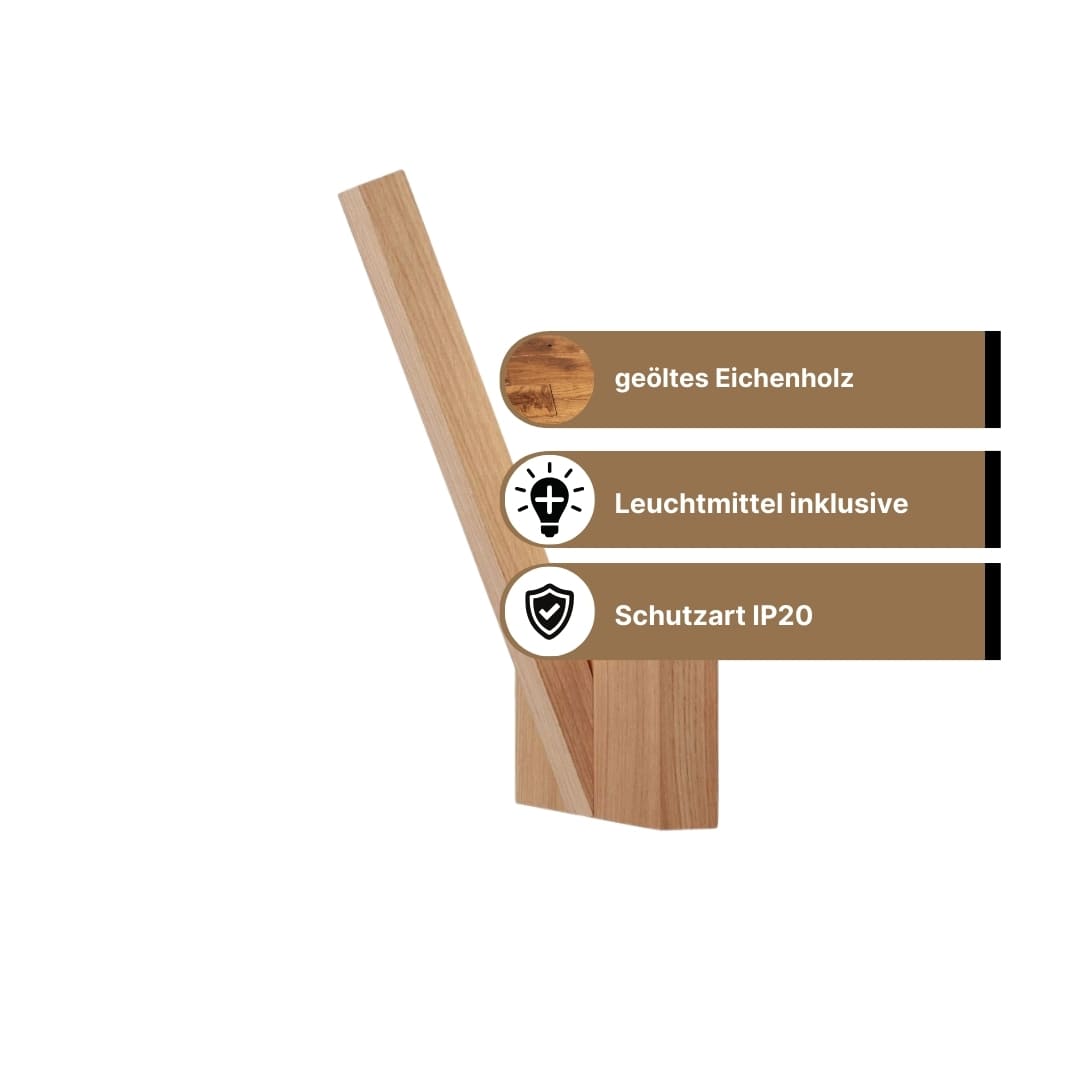 SPOT Light Linus Wandleuchte 1xLED 24V Int, 3W, Eiche Geölt