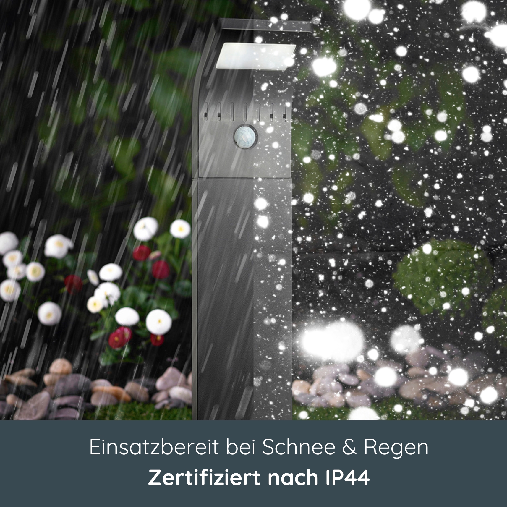 MeLiTec Solar Gartenleuchte, SO44, inkl. Bewegungsmelder, schwarz Draußen, Drinnen, Natur,