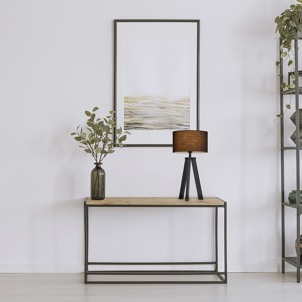 MeLiTec Tischleuchte T168 Stoffschirm schwarz MeLiTec Tischleuchte T168 Stoffschirm schwarz