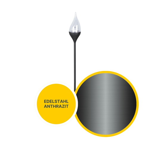 MeLiTec Solar Fackel Garten SO35-1 Flackereffekt anthrazit MeLiTec Solar Fackel Garten SO35-1 Flackereffekt anthrazit