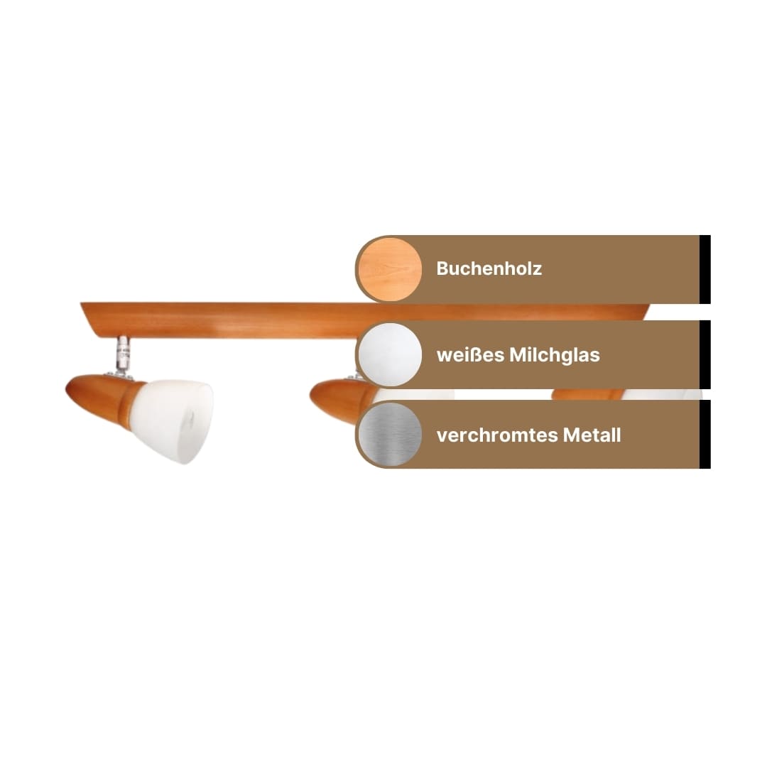 SPOT Light Julietta Deckenleuchte 3xE14 Max.40W Buche Kirsch/Chrom/Weiß SPOT Light Julietta Deckenleuchte 3xE14 Max.40W Buche Kirsch/Chrom/Weiß
