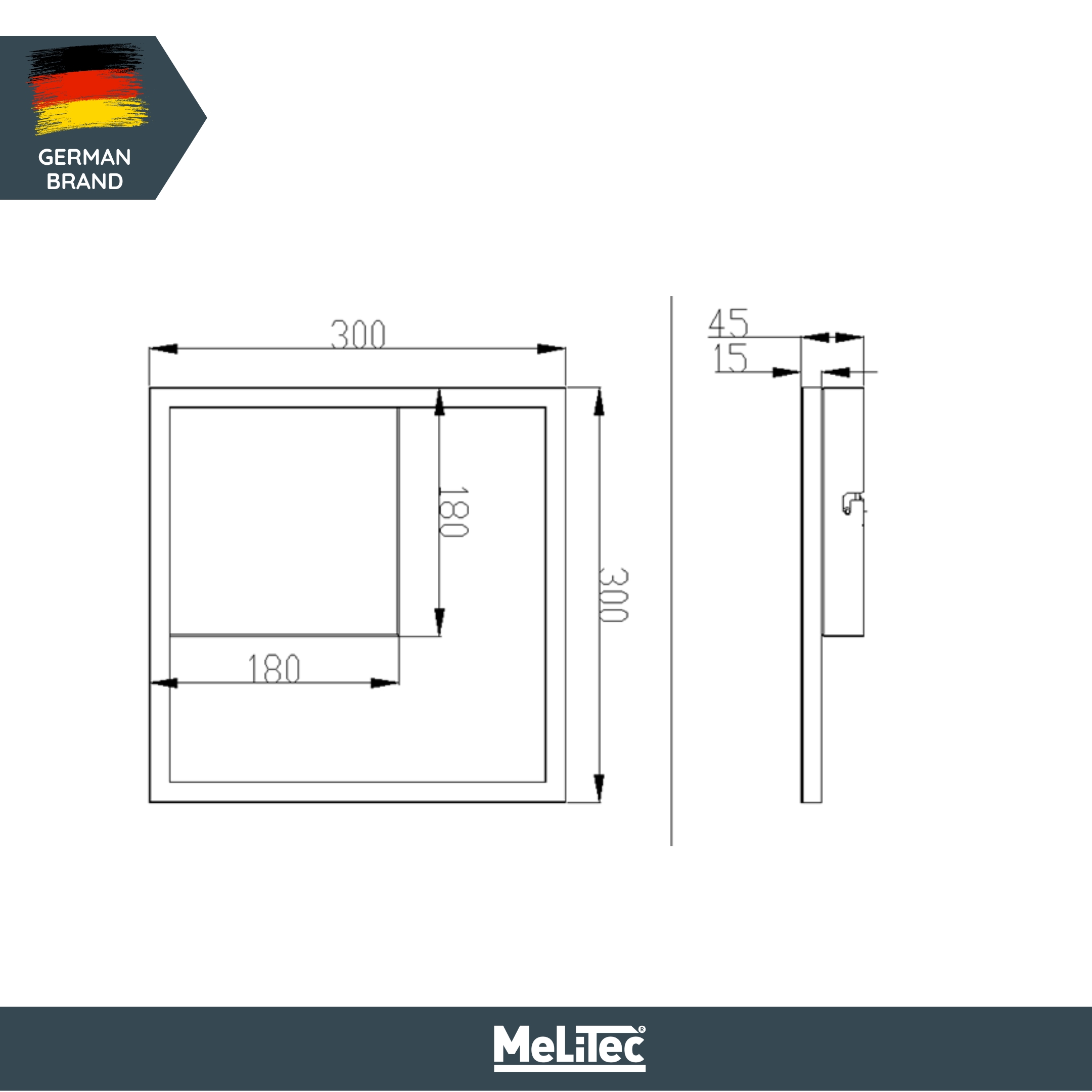 MeLiTec LED Deckenleuchte D125, chrom, aus Metall und Glas, nickel Matt, moderne Deckenlampe eckig, quadratische Lampe für Flur Küche Esszimmer Wohnzimmer Diagramm, Handlung,