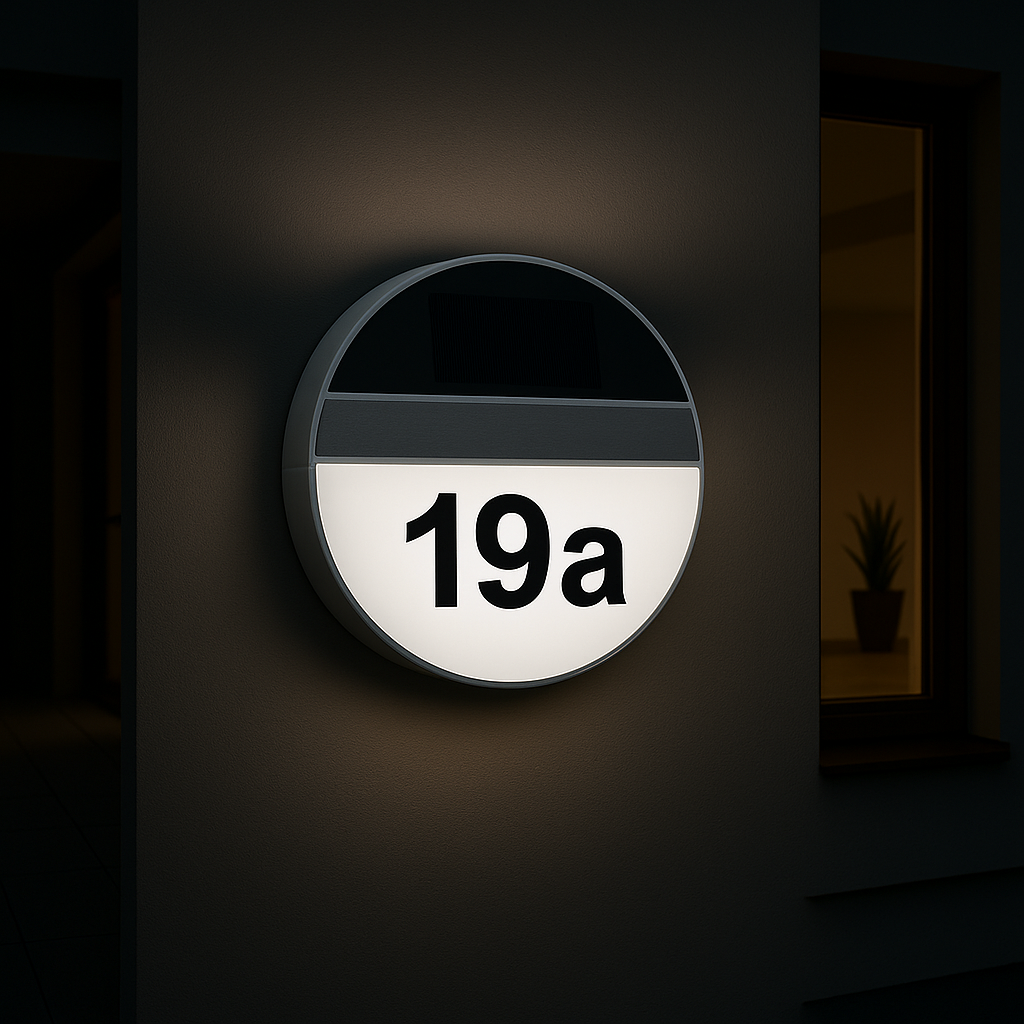 MeLiTec Solar LED Hausnummer SH06, Edelstahl MeLiTec Solar LED Hausnummer SH06, Edelstahl