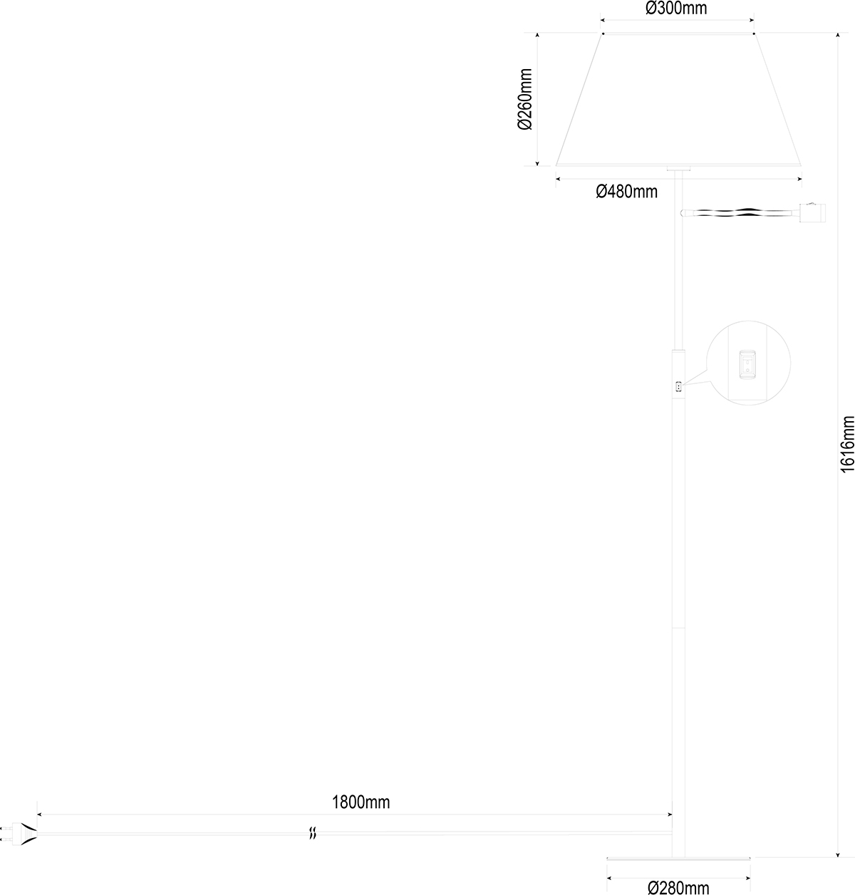 MeLiTec LED Stehleuchte T-Lounge ST53 mit Leselampe, weiß MeLiTec LED Stehleuchte T-Lounge ST53 mit Leselampe, weiß