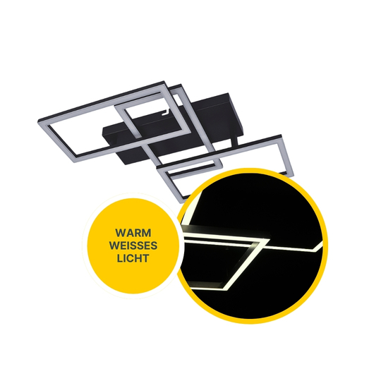 MeLiTec LED Wohnraumleuchte D120-2, schwarz