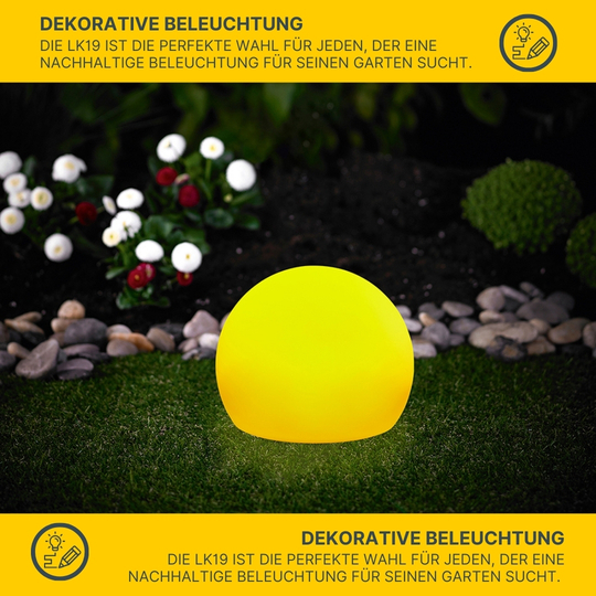MeLiTec LED Gartenleuchte LK19 Kugel USB RGB-Farben