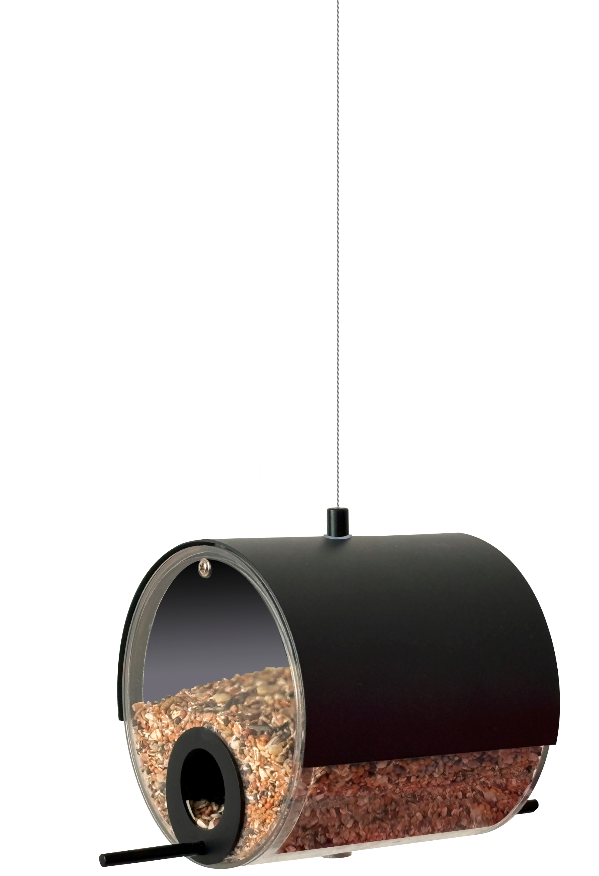 MeLiTec Edelstahl Vogelfutter Station VH09-1, hängend, rund 14 cm, schwarz MeLiTec Edelstahl Vogelfutter Station VH09-1, hängend, rund 14 cm, schwarz