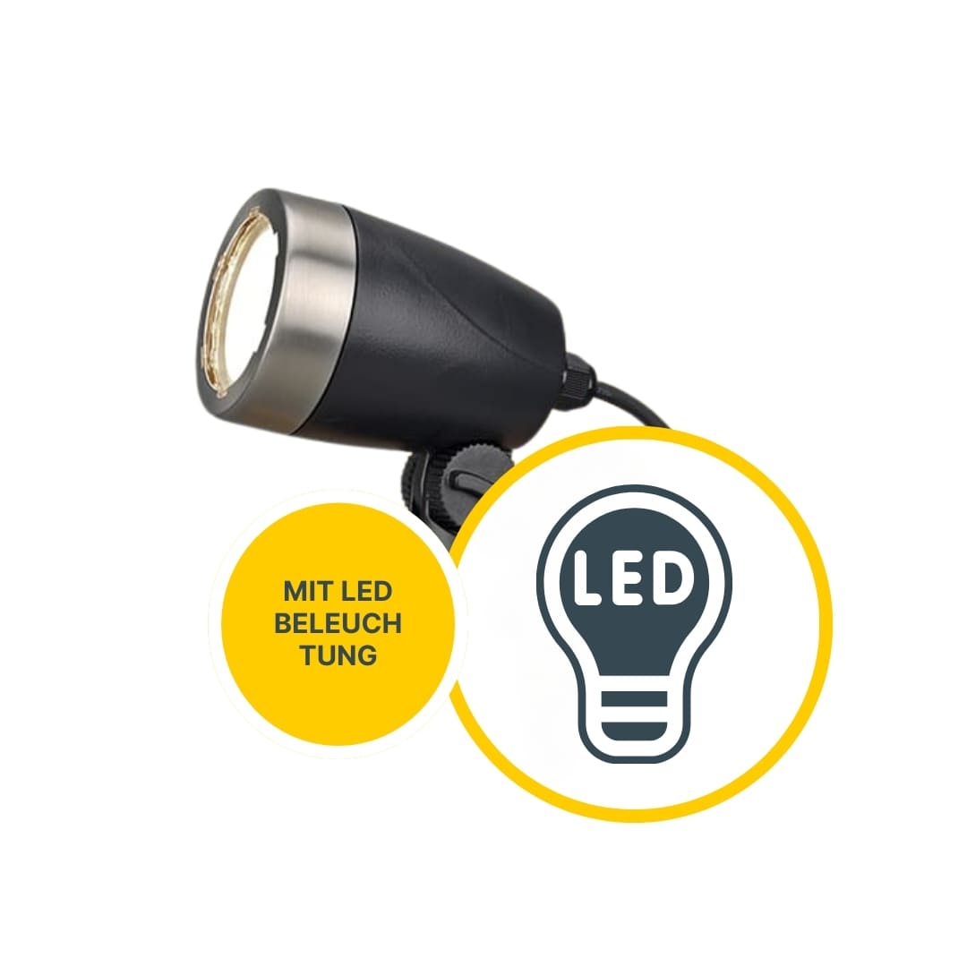 MeLiTec 2er Set LED Gartenstrahler GL11-1 Edelstahl anthrazit