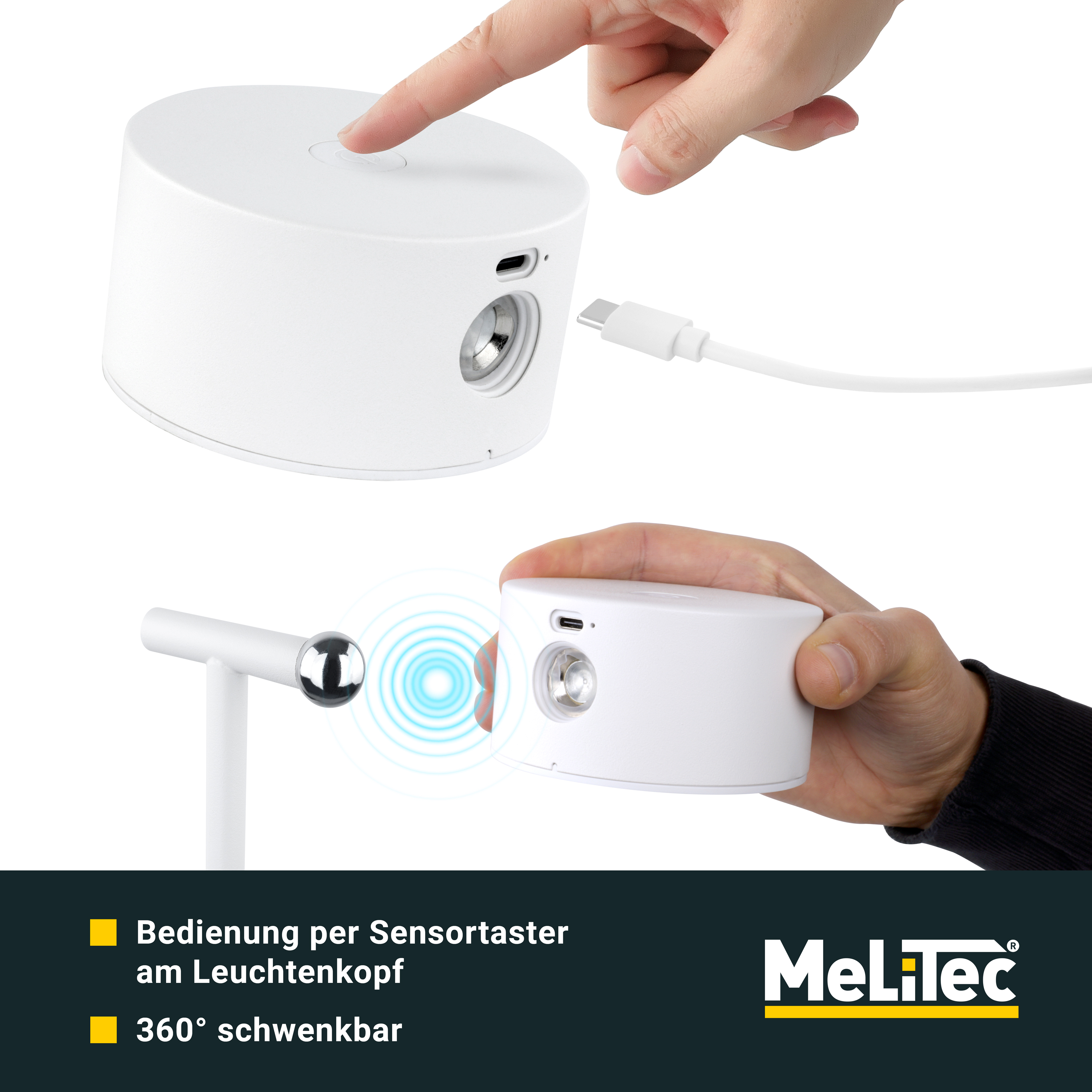MeLiTec LED Stehleuchte ST55 USB-C aufladbar MeLiTec LED Stehleuchte ST55 USB-C aufladbar