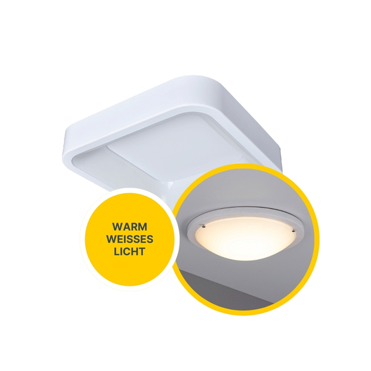 MeLiTec LED Deckenleuchte D105 Wandleuchte, stufenlos dimmbar, weiß