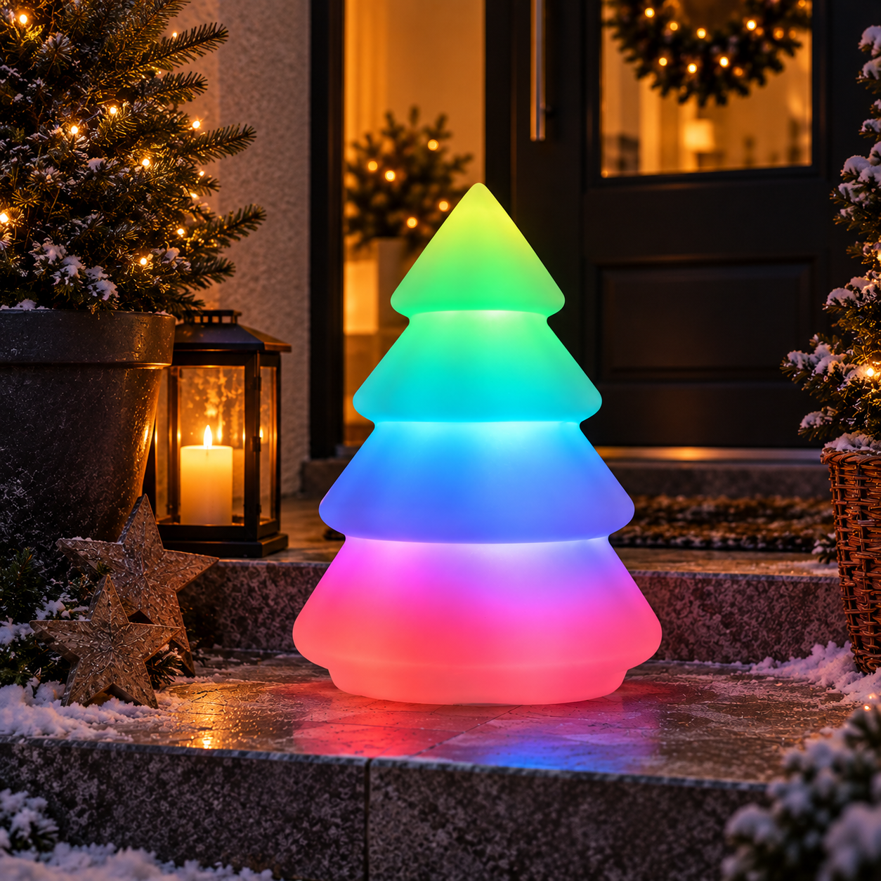 MeLiTec LED Weihnachtsbaum Magic – Weihnachtsdeko mit magischem RGB-Lichteffekt, Weiß & Bernstein, Solar & Fernbedienung MeLiTec LED Weihnachtsbaum Magic – Weihnachtsdeko mit magischem RGB-Lichteffekt, Weiß & Bernstein, Solar & Fernbedienung
