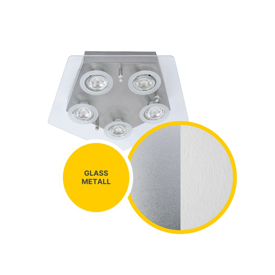 Deckenleuchte D88 mit LED-Leuchtmitteln fünfeckig Deckenleuchte D88 mit LED-Leuchtmitteln fünfeckig