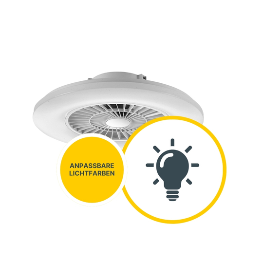 MeLiTec Smart Home LED Deckenleuchte mit Ventilator, Alexa kompatibel, DV01, weiß MeLiTec Smart Home LED Deckenleuchte mit Ventilator, Alexa kompatibel, DV01, weiß