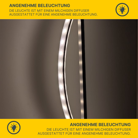 MeLiTec LED Stehleuchte ST28-1, mit Tastdimmer, nickel matt