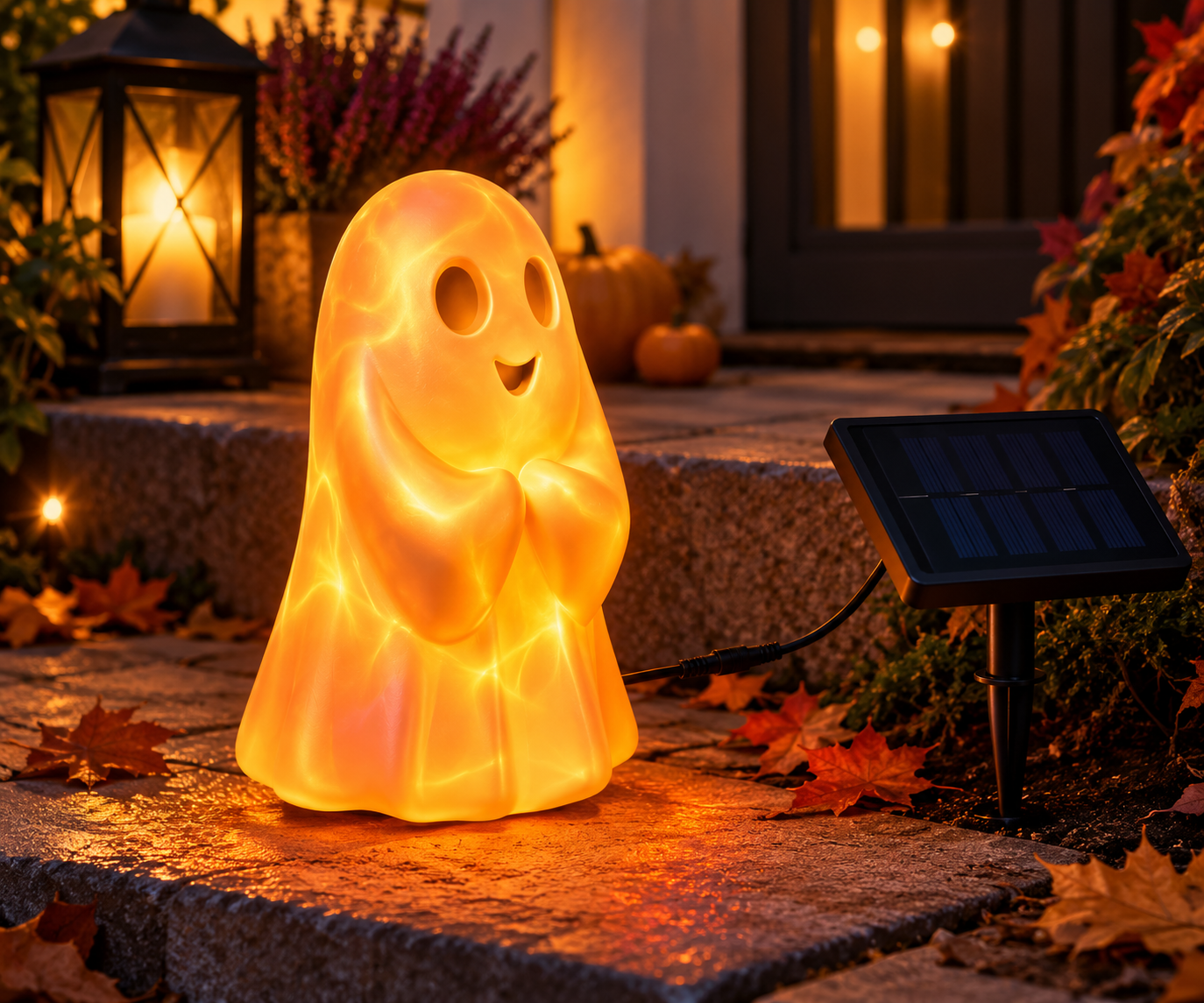 MeLiTec LED Geist Aurora – Halloween Dekoleuchte mit bewegtem RGBW-Lichteffekt, Solar & Fernbedienung MeLiTec LED Geist Aurora – Halloween Dekoleuchte mit bewegtem RGBW-Lichteffekt, Solar & Fernbedienung