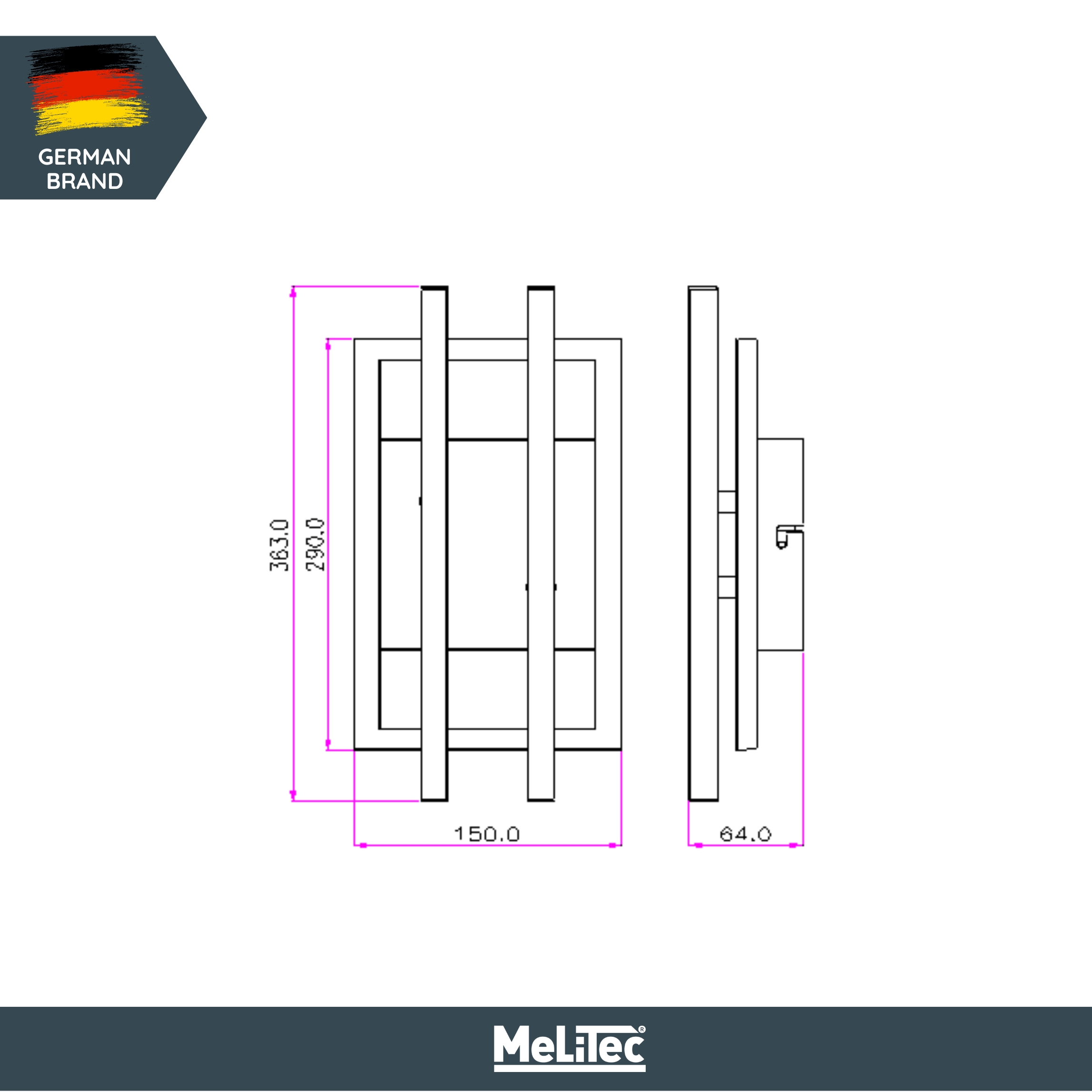 MeLiTec LED Deckenleuchte D133, schwenkbare Arme, moderne Deckenlampe, Rahmenleuchte aus Metall MeLiTec LED Deckenleuchte D133, schwenkbare Arme, moderne Deckenlampe, Rahmenleuchte aus Metall