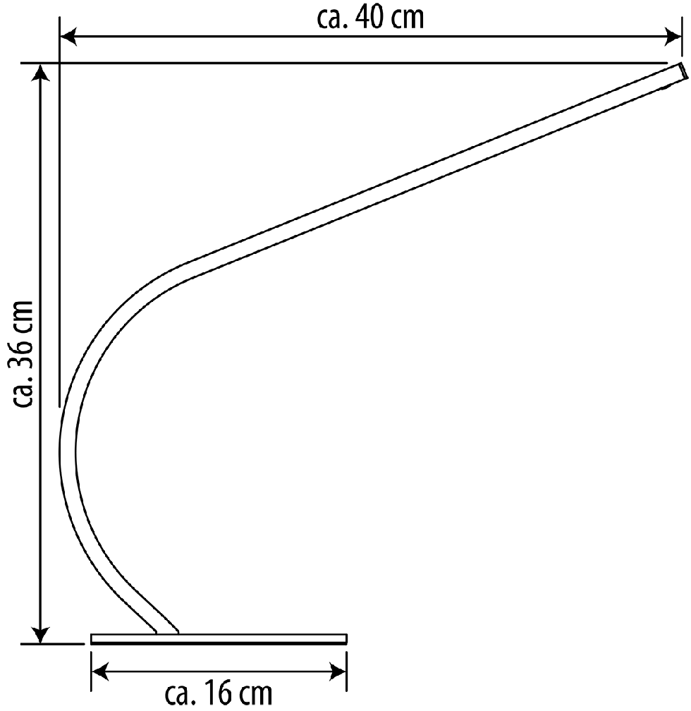 MeLiTec LED Schreibtischleuchte T94-2 in Anthrazit, dimmbar mit Memory-Funktion, 36 cm hoch, energiesparend, warmweißes Licht
