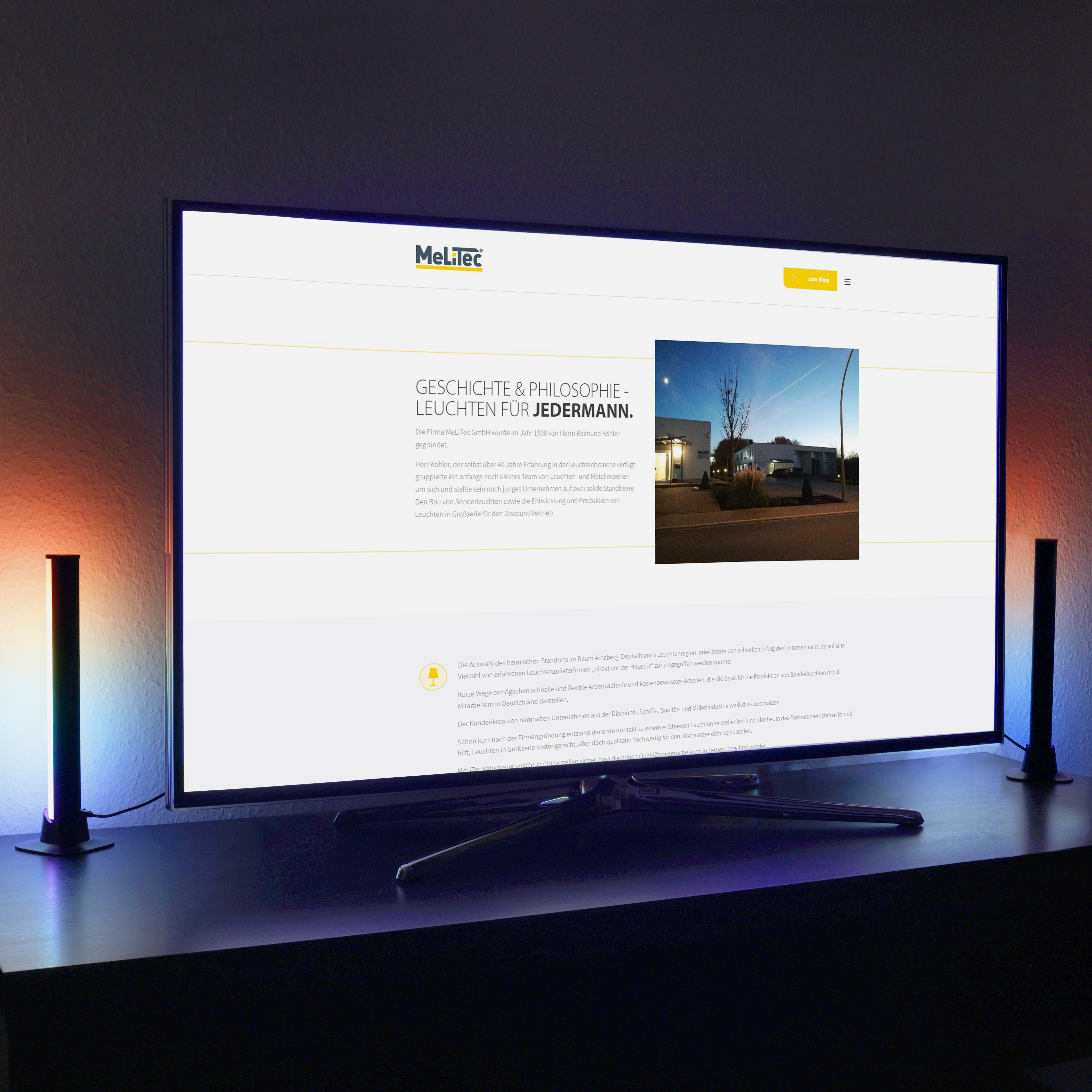 MeLiTec Bluetooth RGB Tischleuchten "MeLiQualizer" 2er Set MeLiTec Bluetooth RGB Tischleuchten "MeLiQualizer" 2er Set