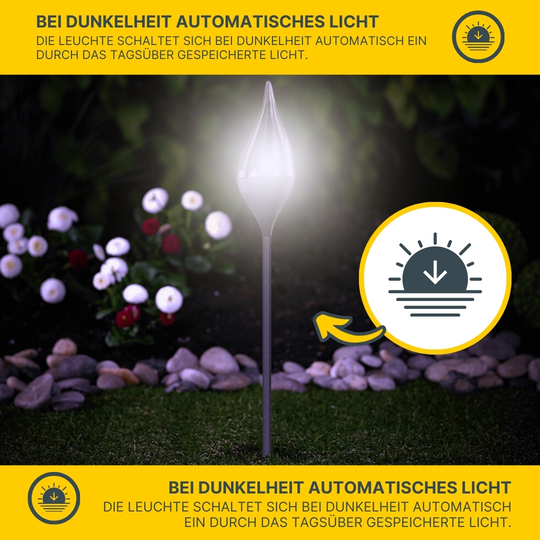 MeLiTec Solar Fackel Garten SO35-1 Flackereffekt anthrazit