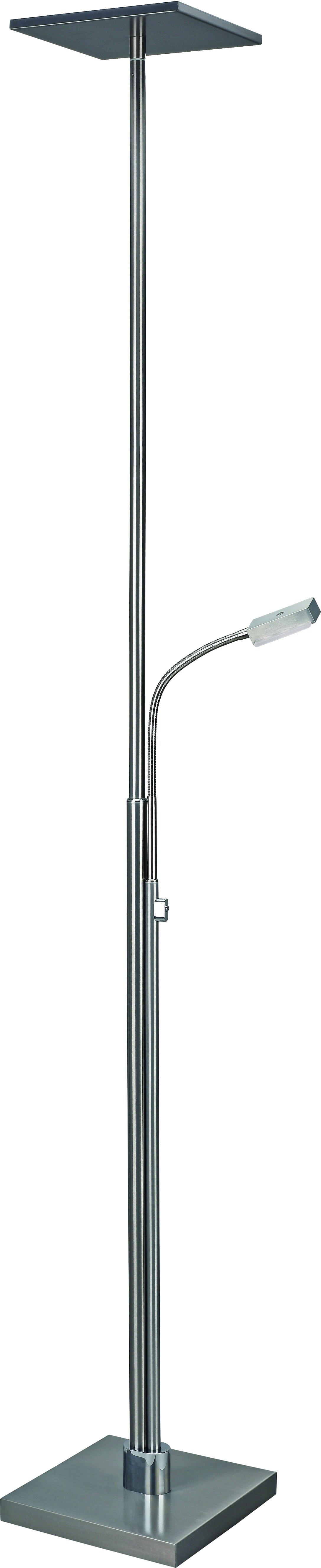 LED Deckenfluter ST57 mit Leselampe, nickel-matt B Ware LED Deckenfluter ST57 mit Leselampe, nickel-matt B Ware