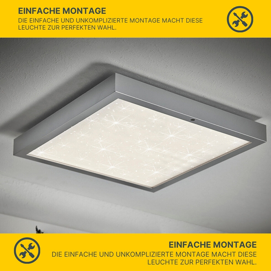 LED SmartHome Deckenleuchte per Fernbedienung und App steuerbar