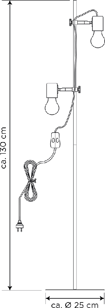 MeLiTec LED Stehleuchte ST48, Gold Applikation, 2-flammig MeLiTec LED Stehleuchte ST48, Gold Applikation, 2-flammig